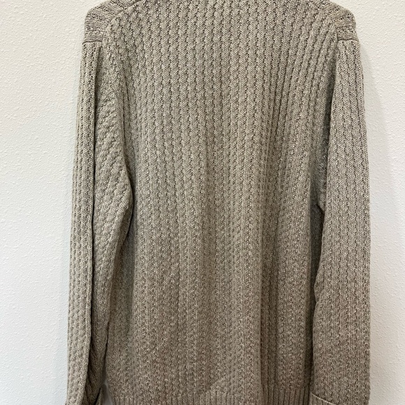 Eddie Bauer Tan Crewneck Sweater with Chunky Knit Texture - Picture 2 of 3